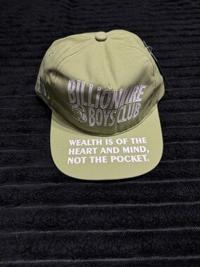 Billionaire Boys Club Olive Green Logo Snapback with White Print